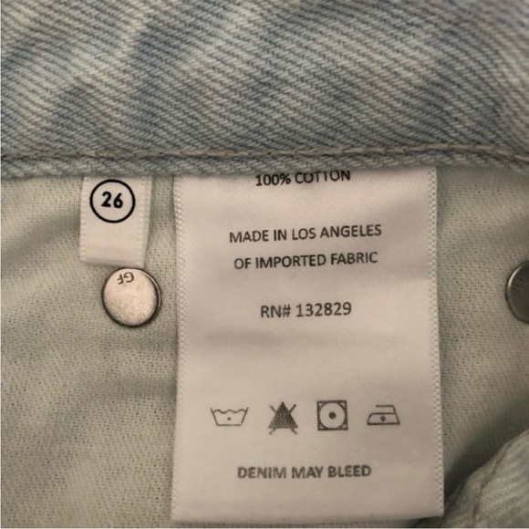 GRLFRND Karolina High Rise Cotton Button Fly Straight Crop Jeans NWT - Picture 9 of 10